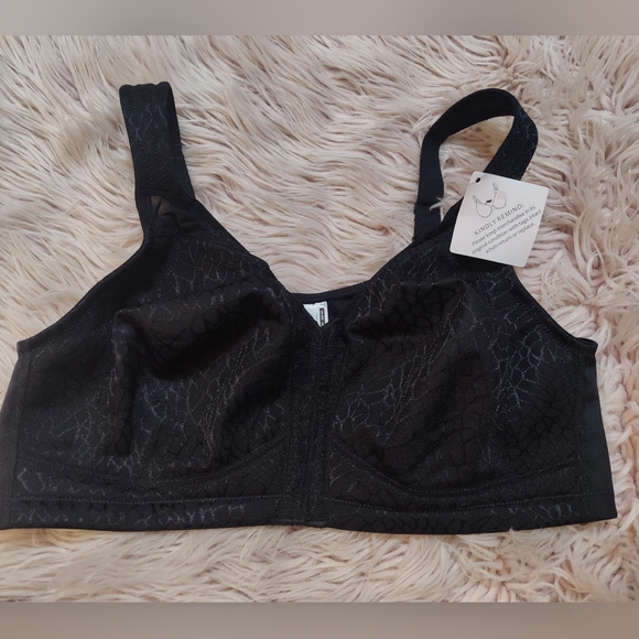 Front Closure Posture Bra Back Support Comfort Unlined Wireless Bras - Picture 1 of 10